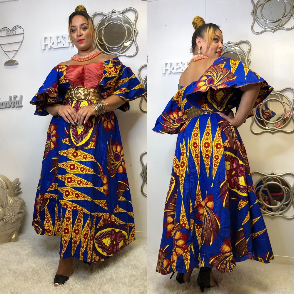 African women print dress